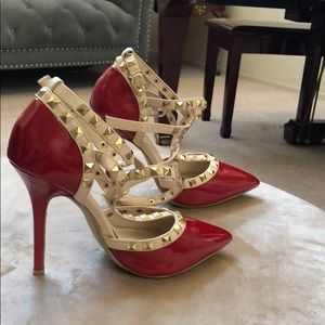 Wild Diva Lounge Rock Stud High Heel Pumps